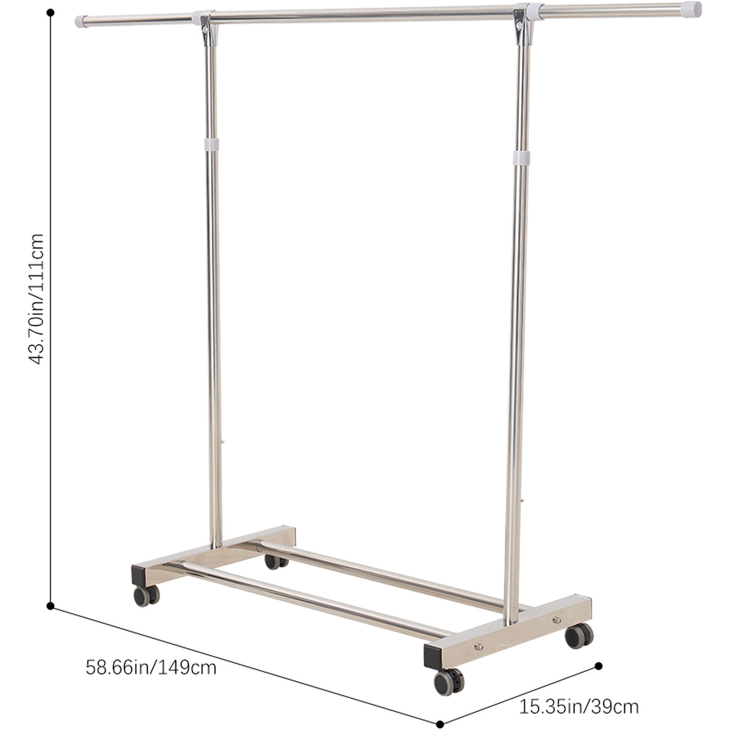 Single Rod Drying Rack Lifeideas Adjustable Stainless Steel Single-Rod Clothes Drying Rack ...