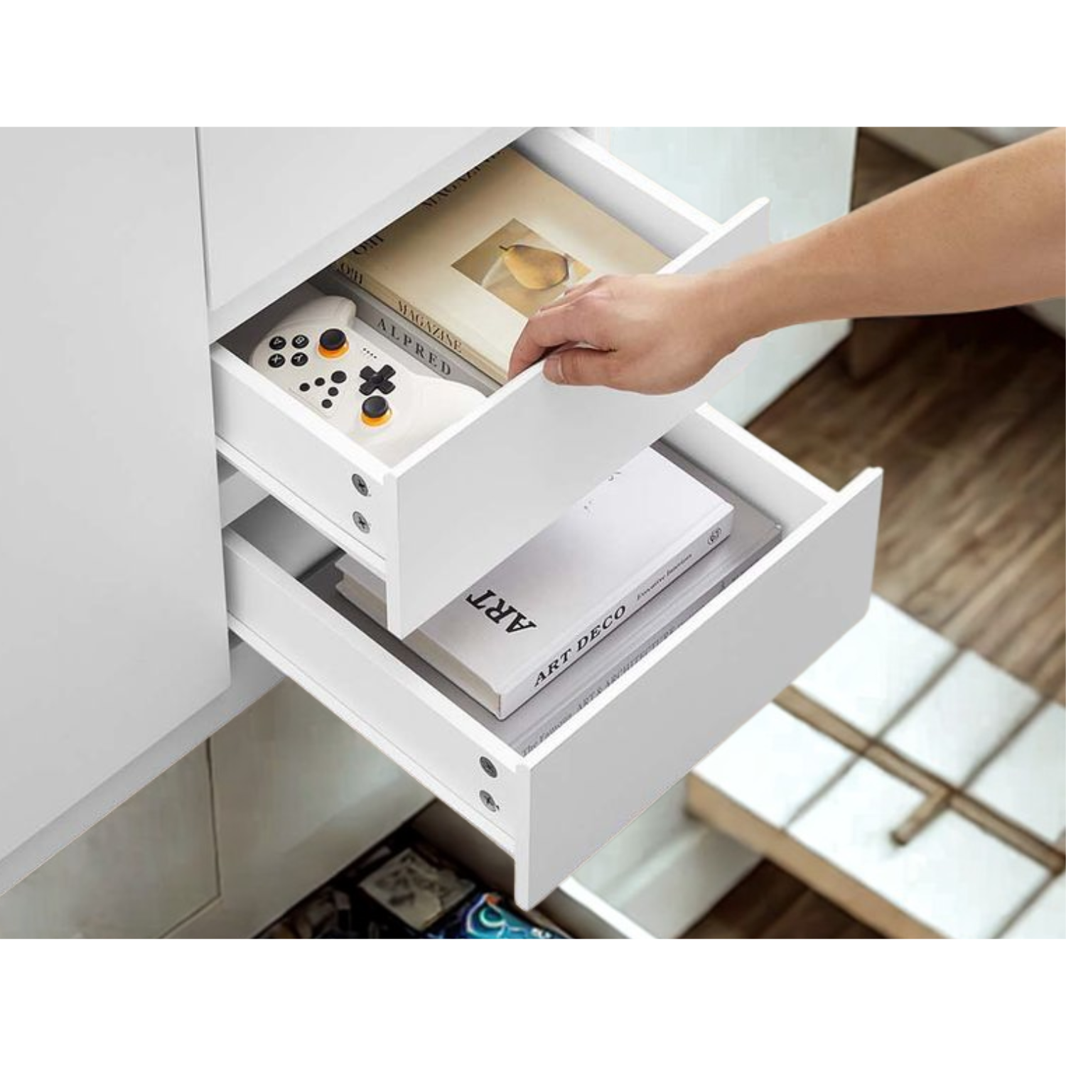 Modern Sideboard With Drawers - White