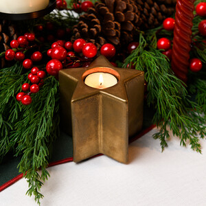 Vintage Star Tealight Holder