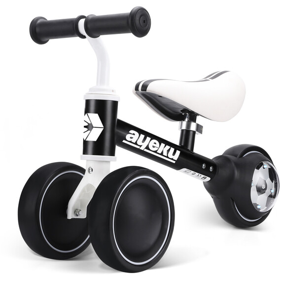 AyeKu Baby Toddler Balance Bike Flashing Light Wheels, 1-3 Years, Football