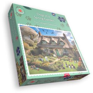 Dogs In A Spring Cottage Garden 1000 Piece Jigsaw