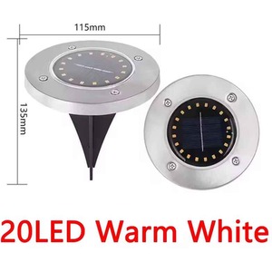Solar Disk Lights Outdoor Warm LED Spotlights