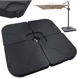 Square Parasol Base Heavy Duty Garden Umbrella Stands Set of 4