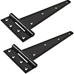 Outdoor Garden Gate Latch T-Hinge Catch Black Metal