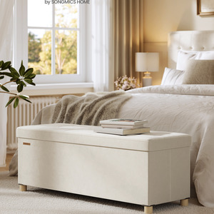 SONGMICS Velvet Storage Ottoman