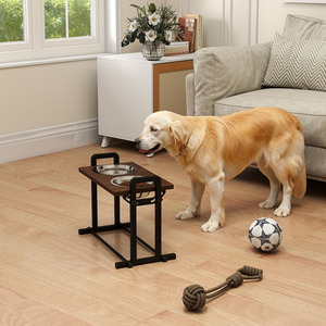 PawHut 4 Heights Adjustable Raised Dog Bowls with 3 Adjustable Angles