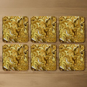 Golden Liquid Designer Coaster