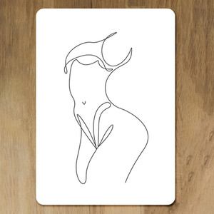 line art of femail body Designer Placemat Set