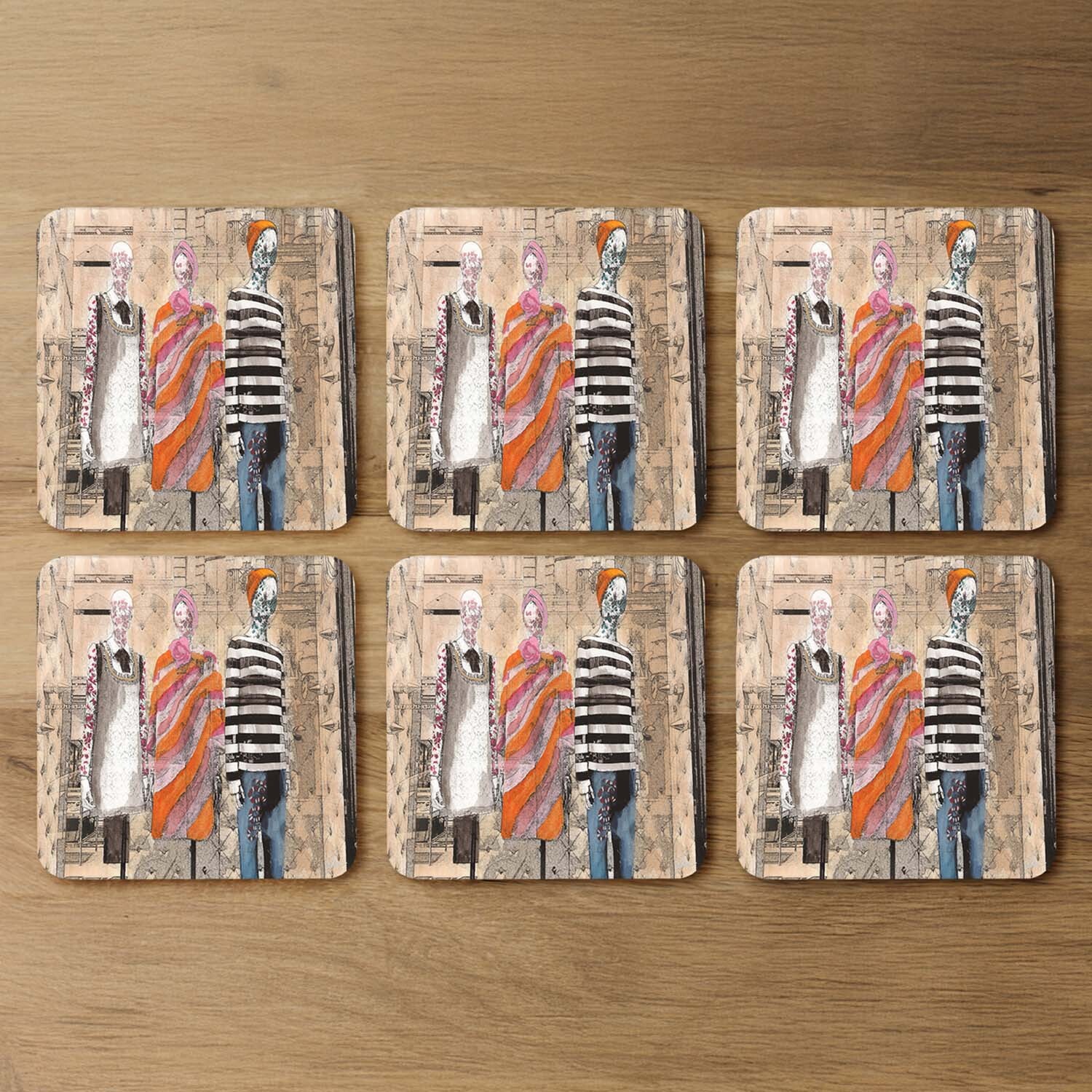 Shopping The Look Coaster - Brown