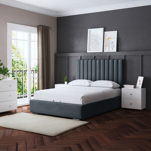 Evangeline Panel Bed with Headboard