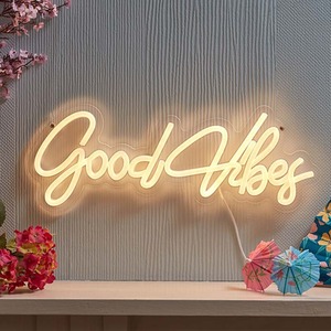 Good Vibes LED Neon Wall Art Sign