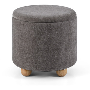 Chenille Fabric Footrest Stool
