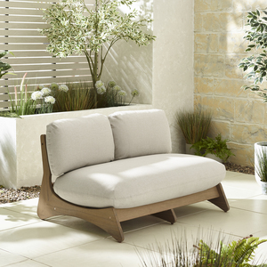 Iko Solid Wood  Cream Garden Sofa