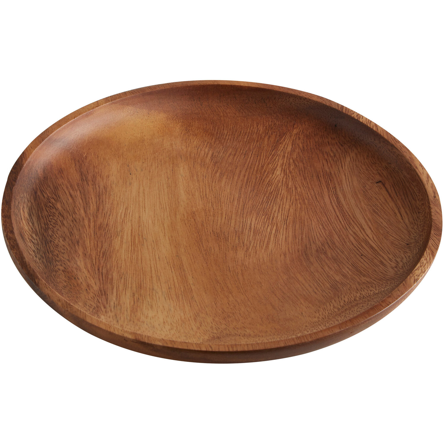 Kora Round Acacia Wood Plate - Brown