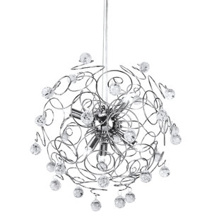 Hiram Crystal and Chrome Pendant Light