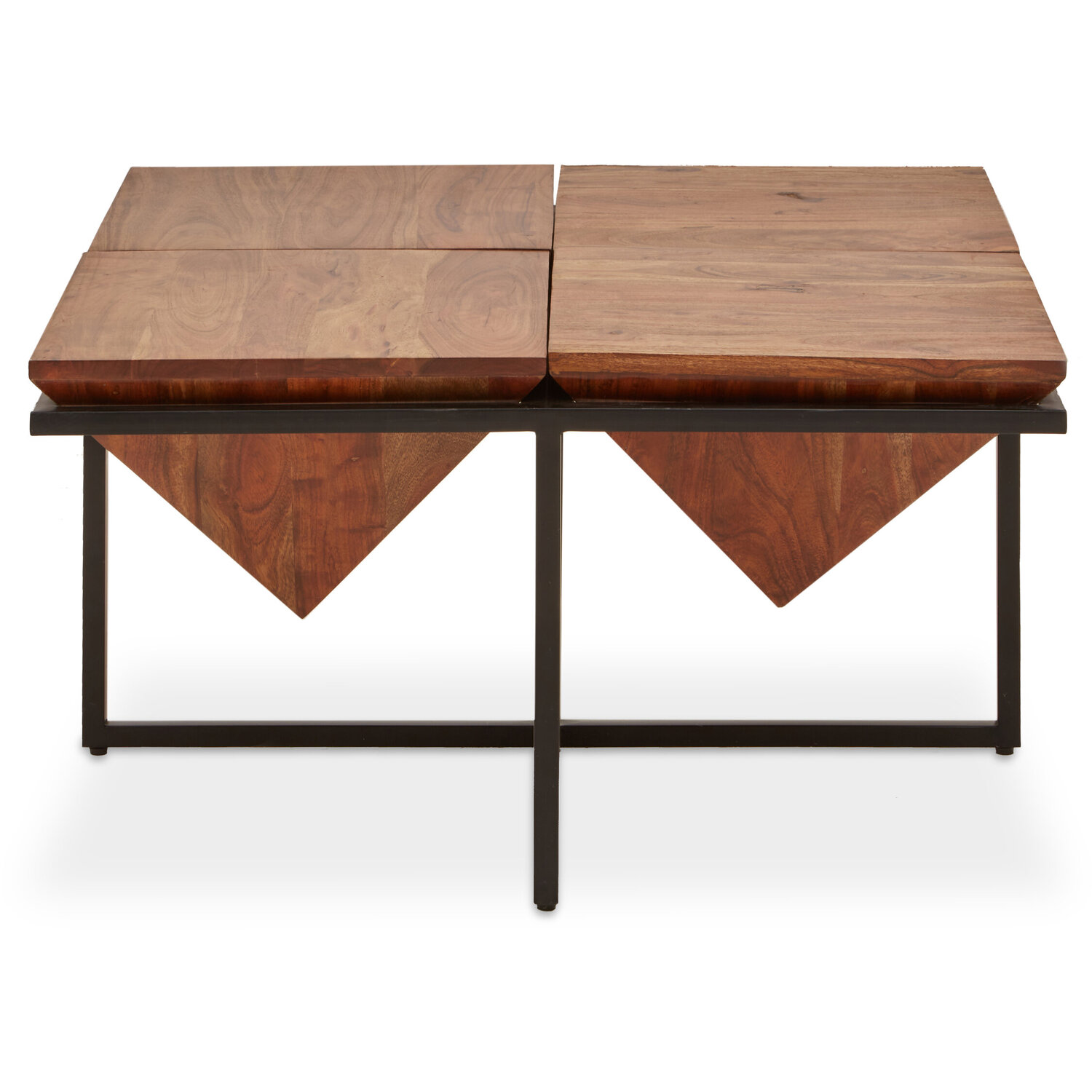 Shimla Acacia Pyramid Coffee Table - Silver
