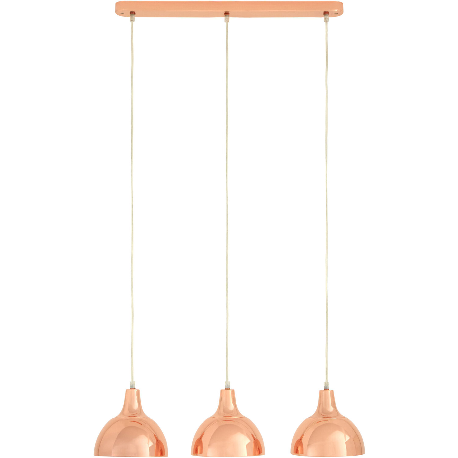 Jasper 3 Pendant Light with Copper Finish - Gold