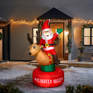 Rodeo Santa Inflatable
