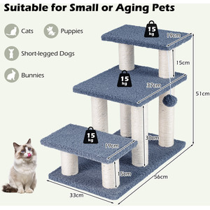 2-in-1 Cat Tree Tower Pet Steps