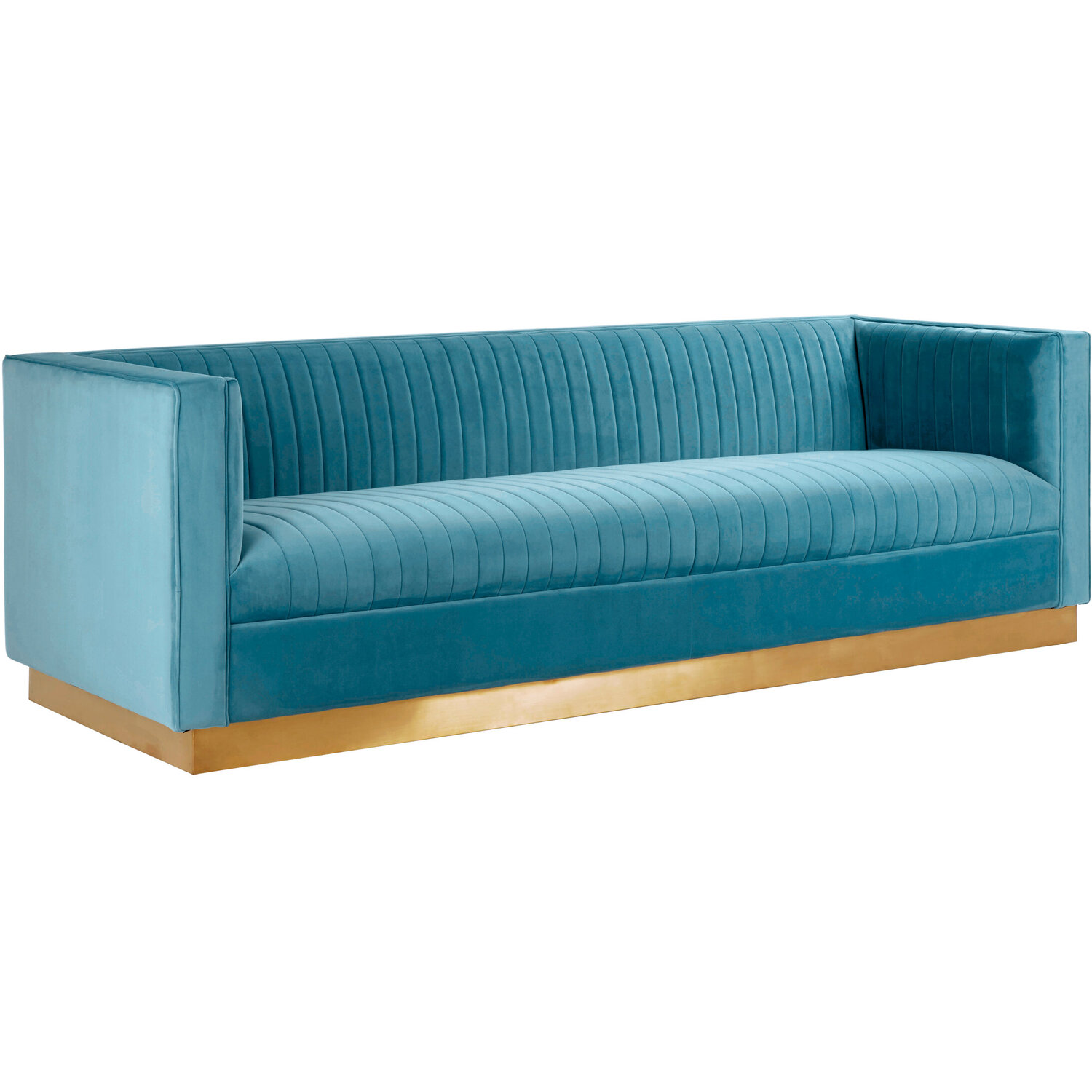 Interiors By Premier Opal 3 Seat Light Blue Sofa - Blue