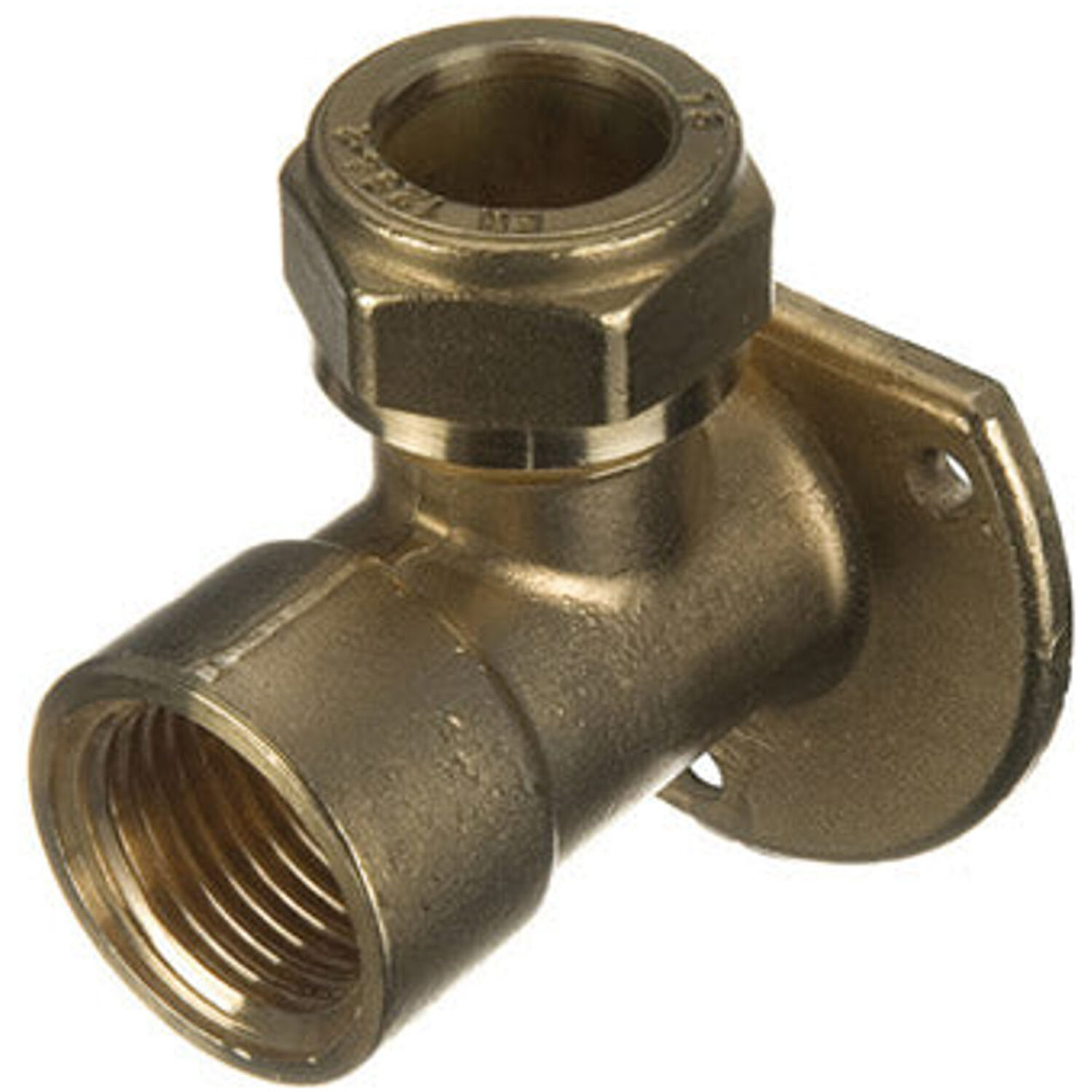 B&Q - Dzr Compression Wallplate Elbow 15mm X 1/2" Fi - Image 3
