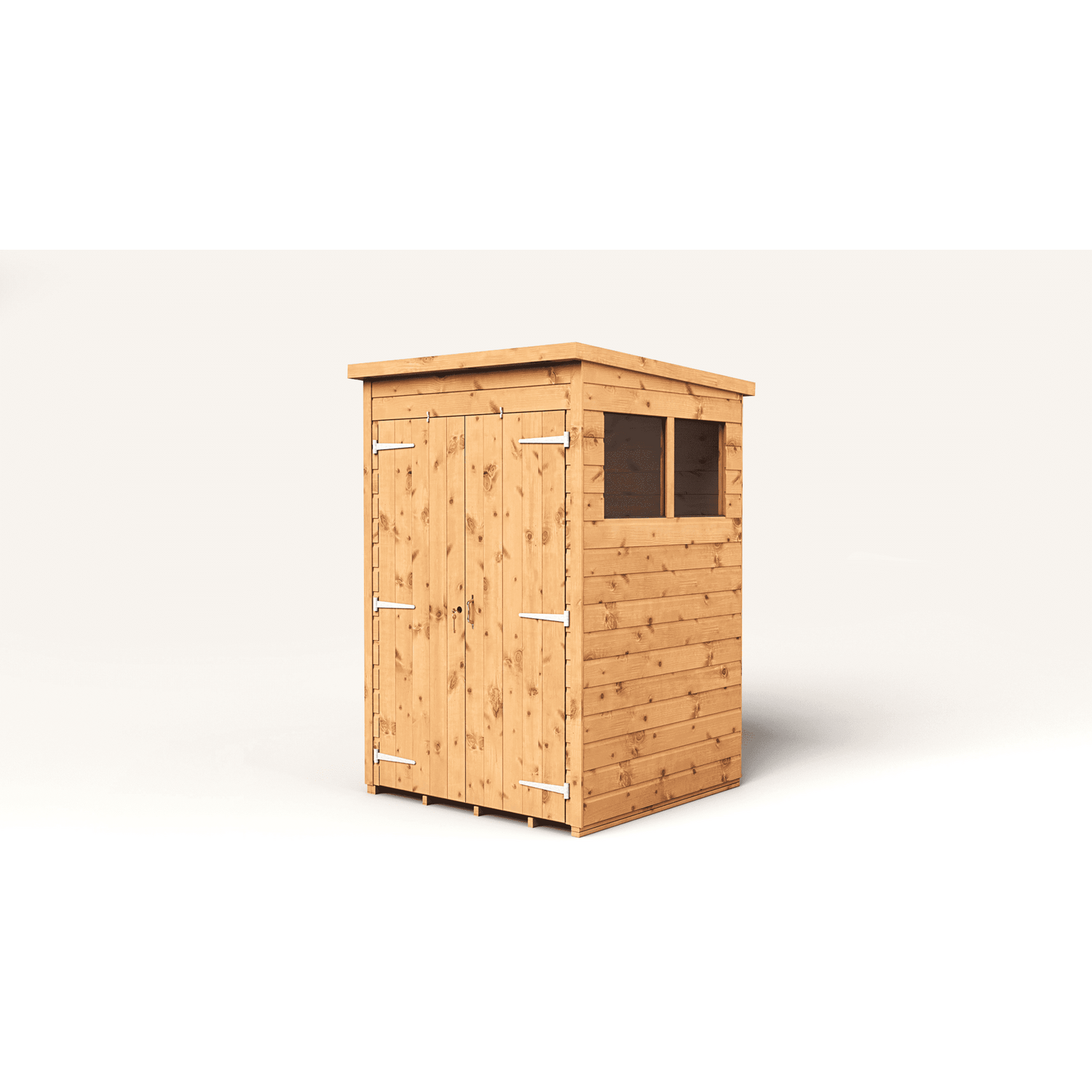 Empire Sheds Double Door Tongue And Groove Pent Garden Shed With Windows 4 X 4Ft - Image 4