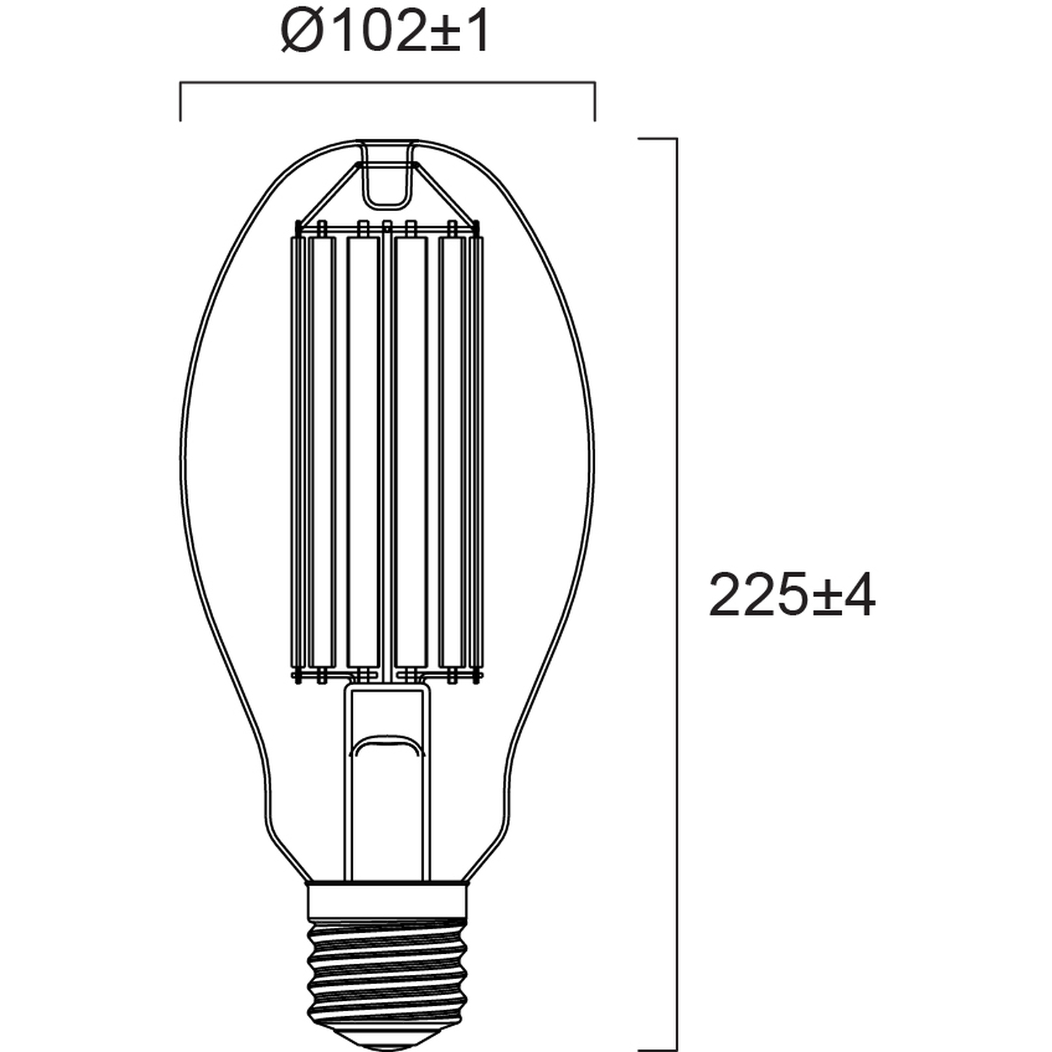 Sylvania Led Filament High Output Bulb E40 9000 Lumens Warm White 3000k - Transparent