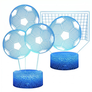 World Cup Football 3D Visual LED Night Light Touch Lamp