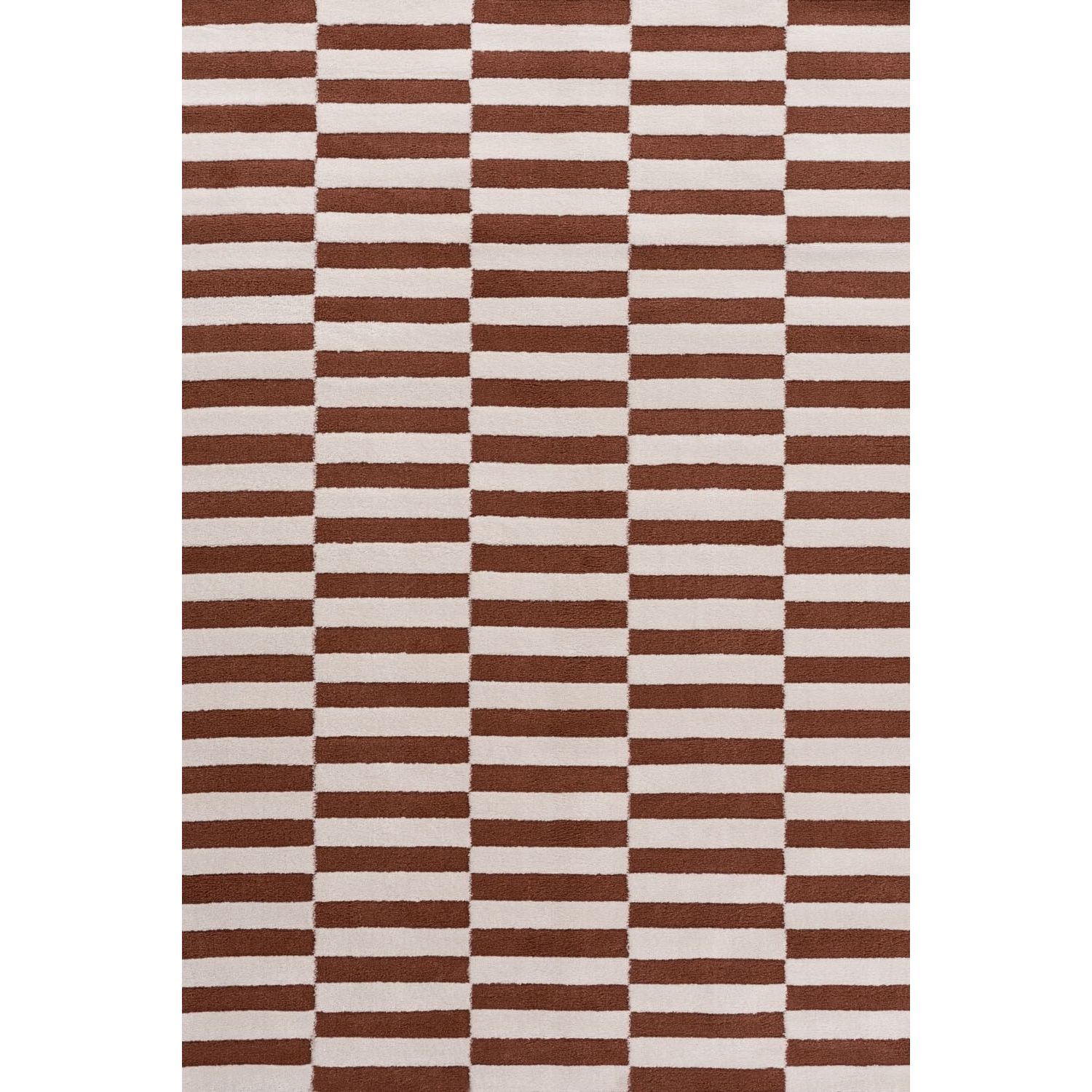 The Rugs Unisex Kids Terracotta Loft Striped Living Room Area Rug & Runners Soft Pile In | Size: 200Cm X 290Cm - Image 3