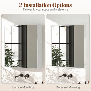 White Wooden Wall Mount Medicine Cabinet