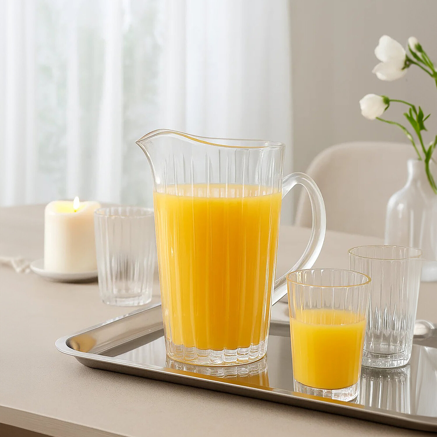 Beaufort Crystal Pitcher - Clear