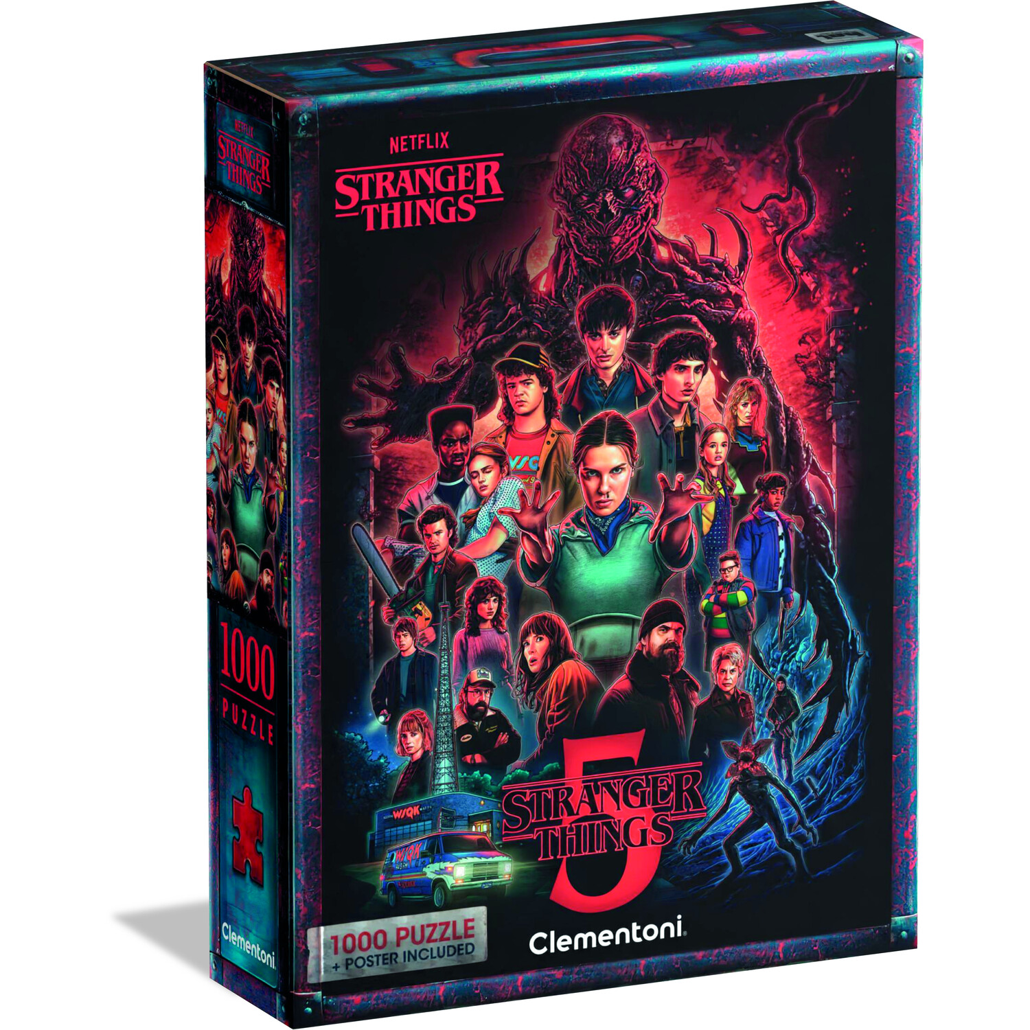 Clementoni Stranger Things Netflix 1000 Piece Jigsaw Puzzle - Black