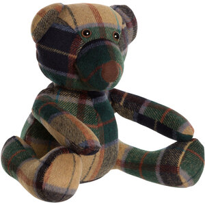Bute Green Check Tartan Teddy Bear Door Stop