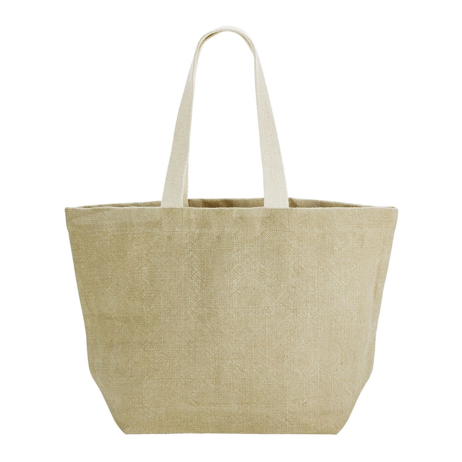 Westford Mill Washed Jute Beach Soft Touch Tote Bag B - Natural