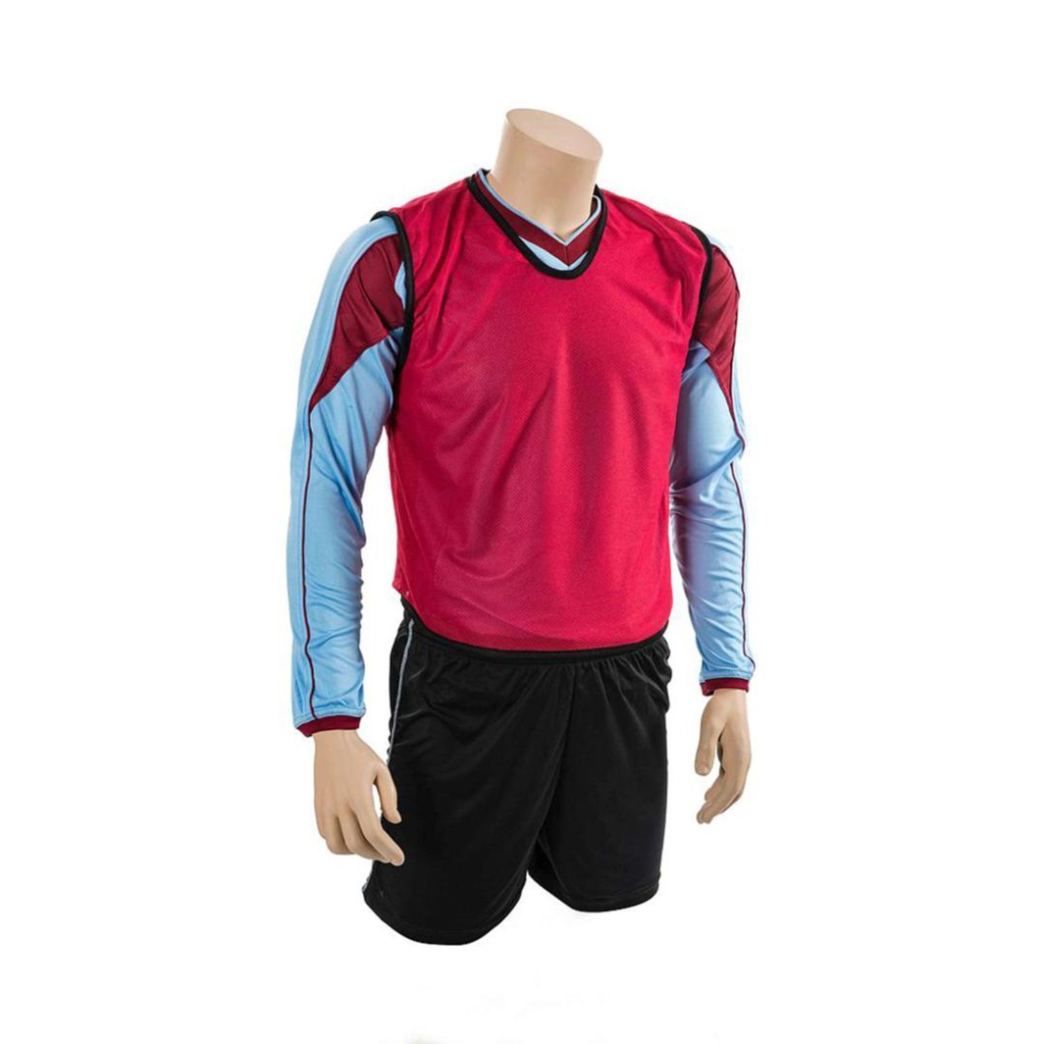 Precision Unisex Adult Plain Mesh Training Bib - Red