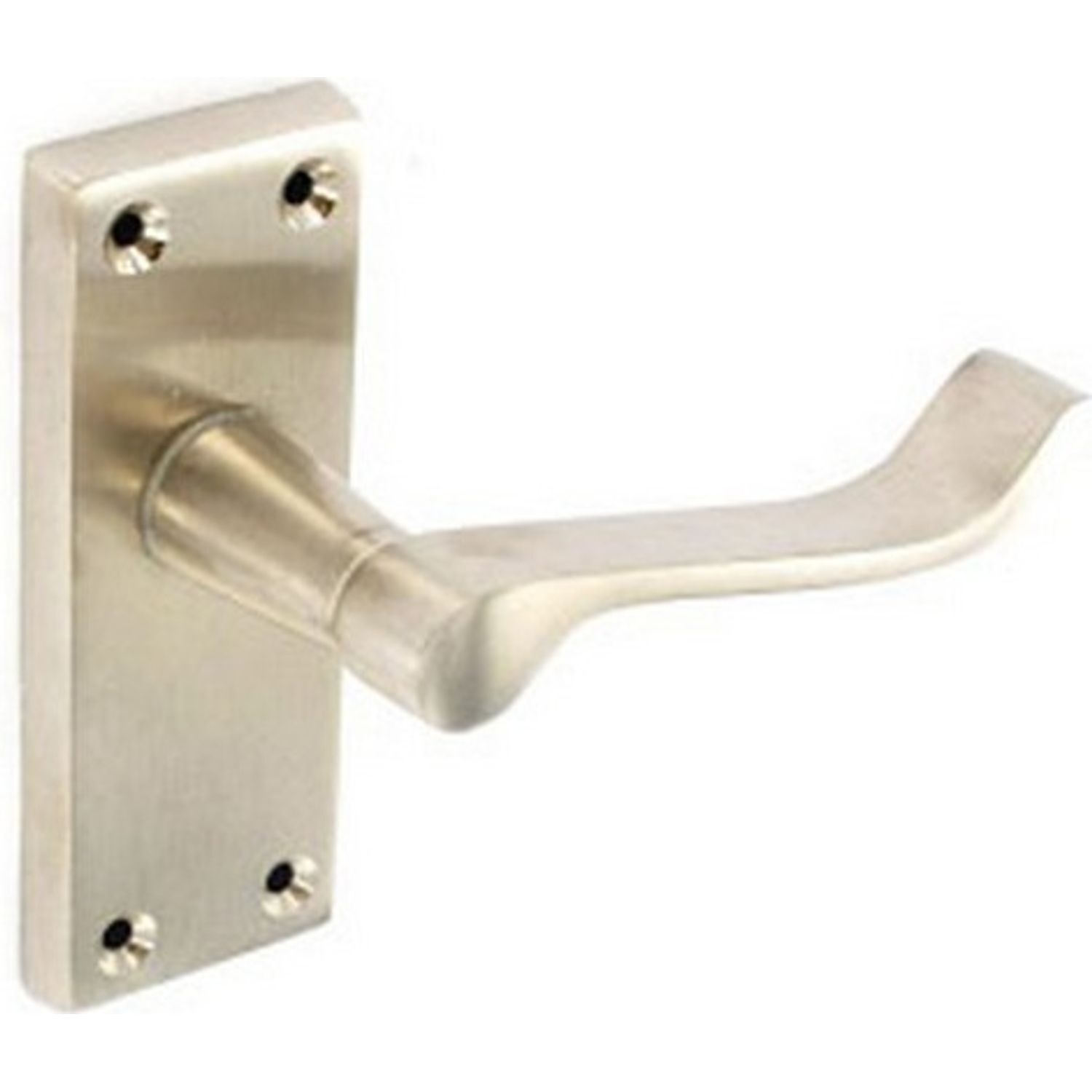 Securit Brushed Nickel Scroll Latch Handles (1 Pair) - Image 2