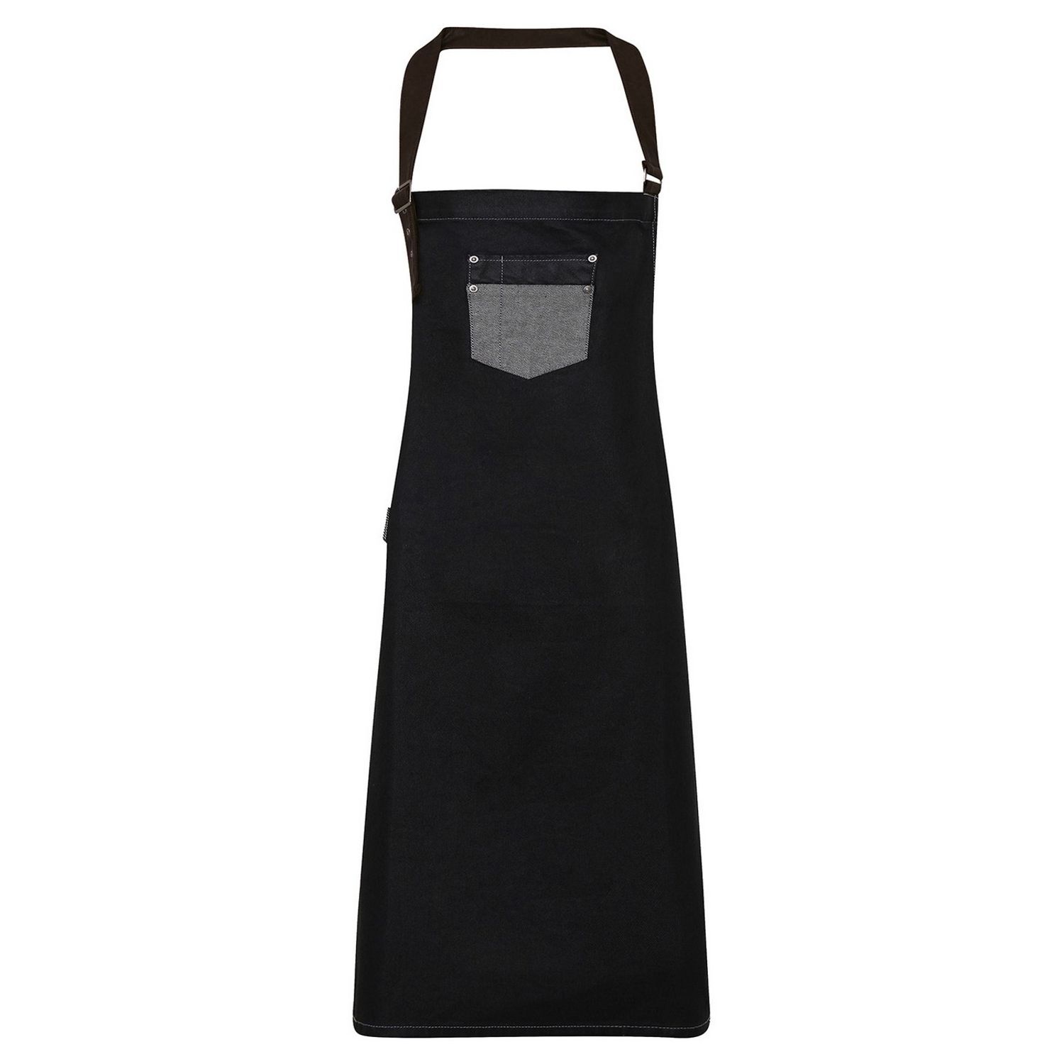 Premier Division Bibbed Apron - Black Denim