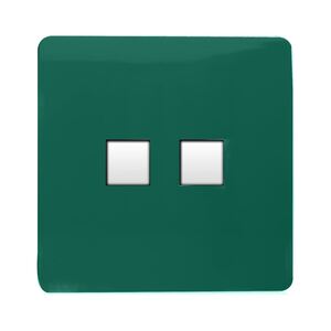 Trendi Switch 2 Gang RJ45 Cat 6 PC Ethernet Socket