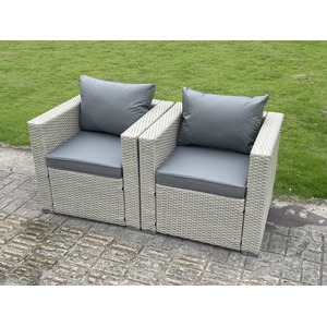 Wicker Rattan Sofa Set Patio Coffee Table + Stools