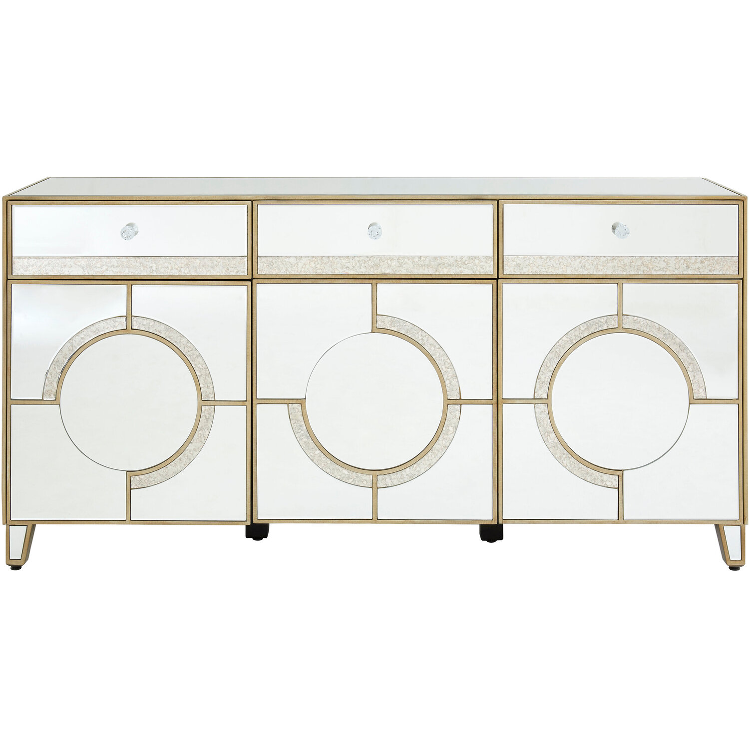 Fifty Five South Knightsbridge Mirrored Sideboard - Silver