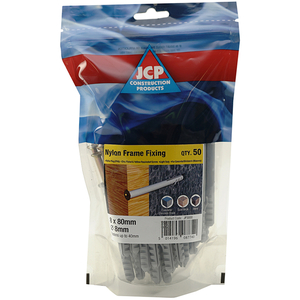 Nylon Frame Fixings ZYP - 10 x 100mm (Box of 150)