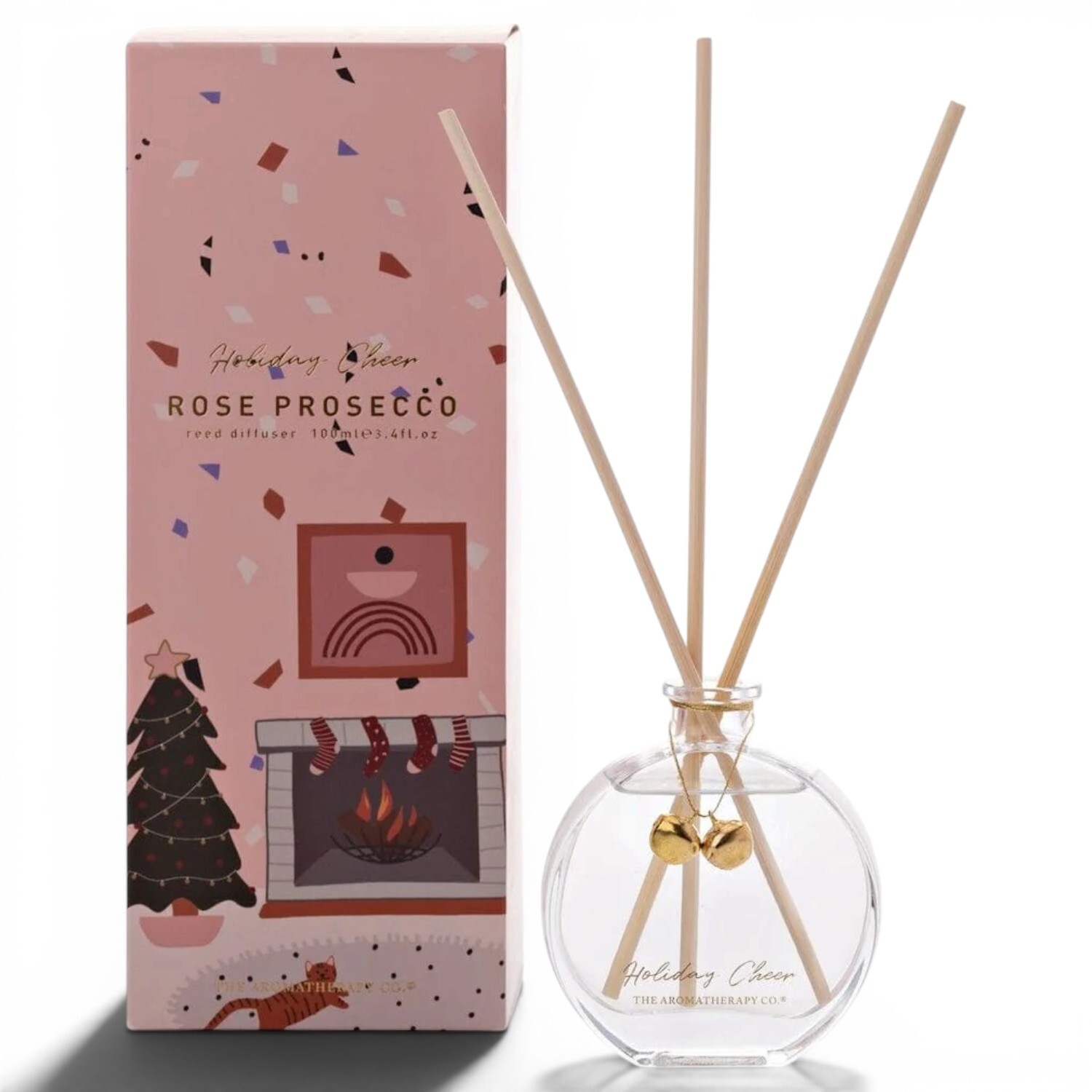 Widdop Gifts Rose Prosecco Scented Festive Reed Diffuser - Rose Prosecco - Image 3