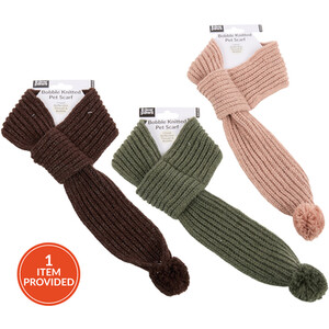 Bobble Knitted Fabric Pet Scarf