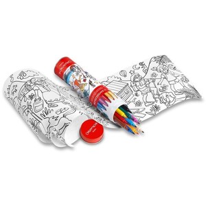 Caran d'Ache Swisscolor 10 Water-Soluble Fibre Felt Pens with Poster in Metal Cylinder