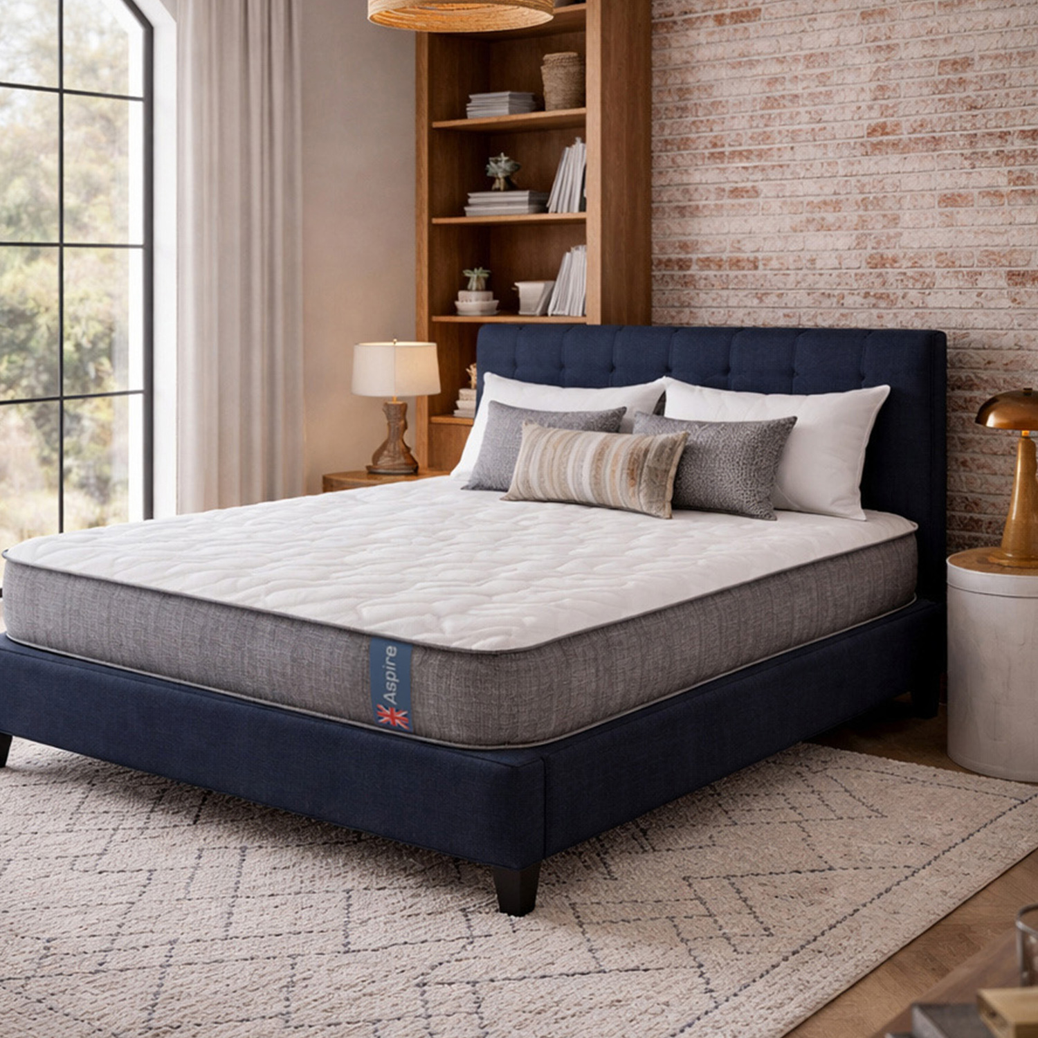 Aspire Comfortrest Pocket 1000 Hybrid Mattress Medium 23Cm - White / Small Single
