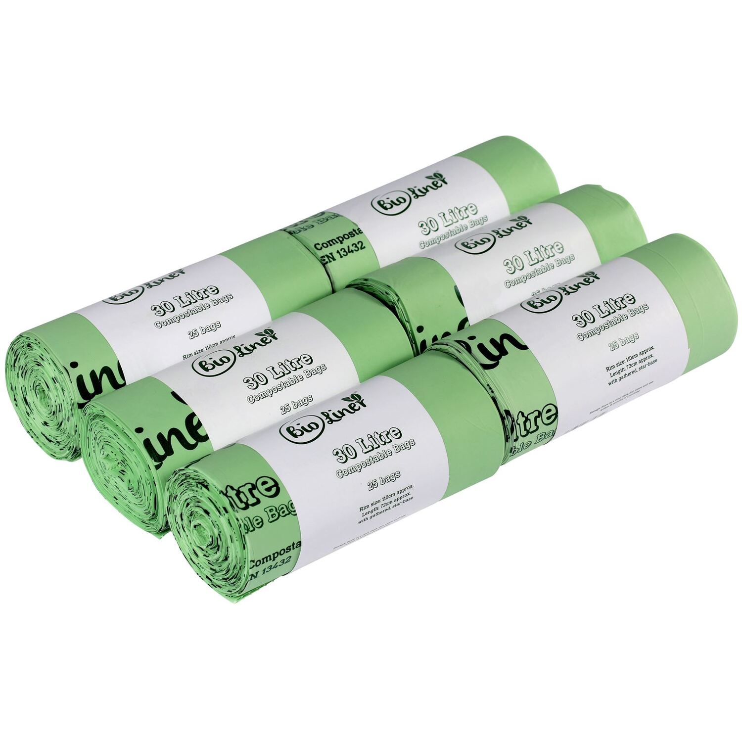 B&Q - 30L Compostable Kerbside Caddy Liners (Large Roll)6 Rolls - Image 3