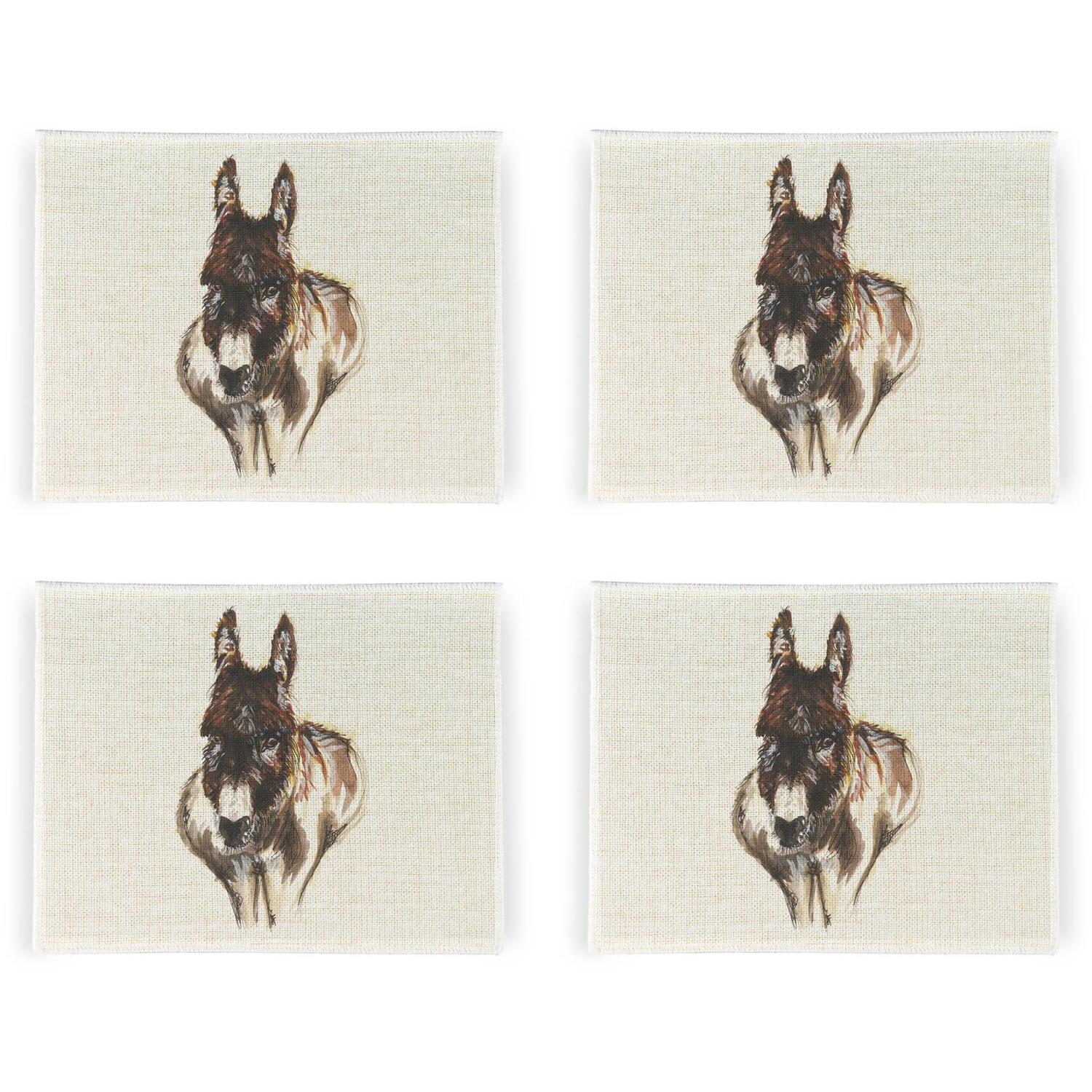 Image of Donkeys Linen Placemats - Set of&hellip;