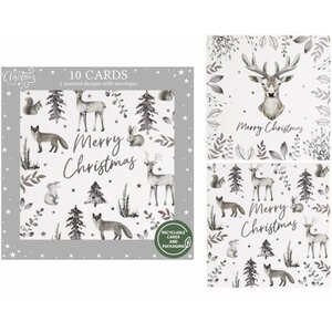 Silver Deer Christmas Crackers 30 Pack