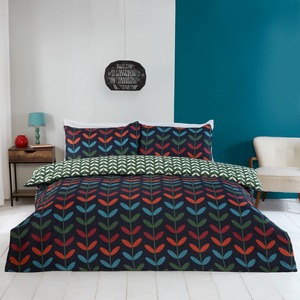 Jules Microfibre Polyester Floral Reversible Duvet Cover Set With Pillowcase