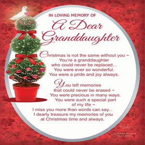 InLovingMemoryofaDearGranddaughterChristmasGravesideKeepsakeCard